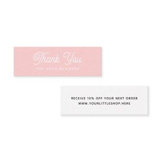 Thank You For Your Business Modern Pink Discount Mini