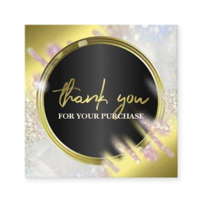 Thank You For Your Purchase Fading Gold And Opal Square