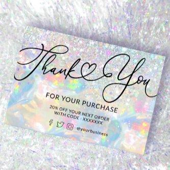 thank you glitter opal texture