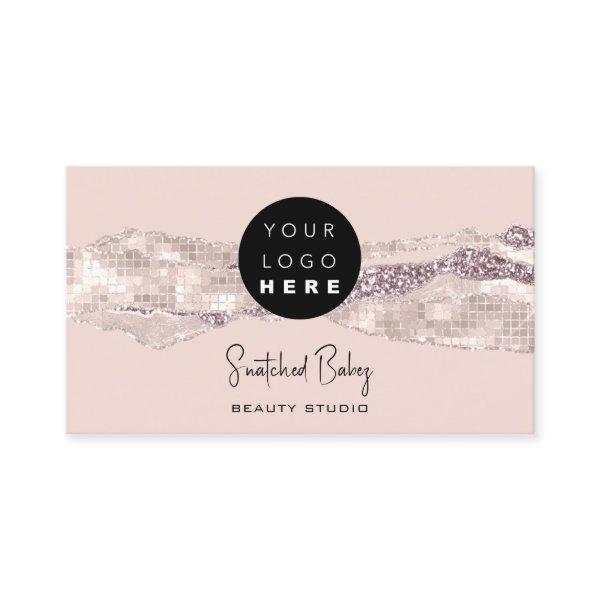 Thank You Logo QR Code Online Shop Glitter Rose  B