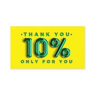 Thank You Logo QRCODE 10%OFF Discount Code Greener