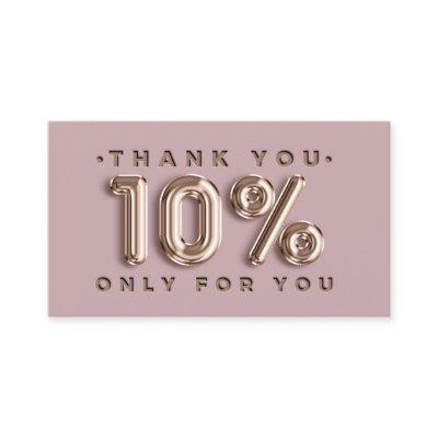 Thank You Logo QRCODE 10%OFF Discount Code Rose