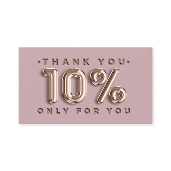 Thank You Logo QRCODE 10%OFF Discount Code Rose