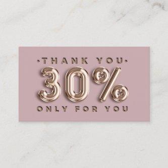 Thank You Logo QRCODE 30%OFF Discount Code Gold