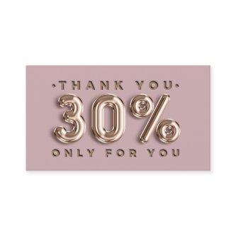 Thank You Logo QRCODE 30%OFF Discount Code Gold