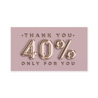 Thank You Logo QRCODE 40%OFF Discount Code Gold