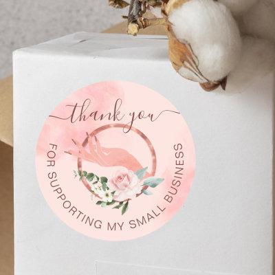 Thank You Manicure Hand Nail Salon Small Business Classic Round Sticker