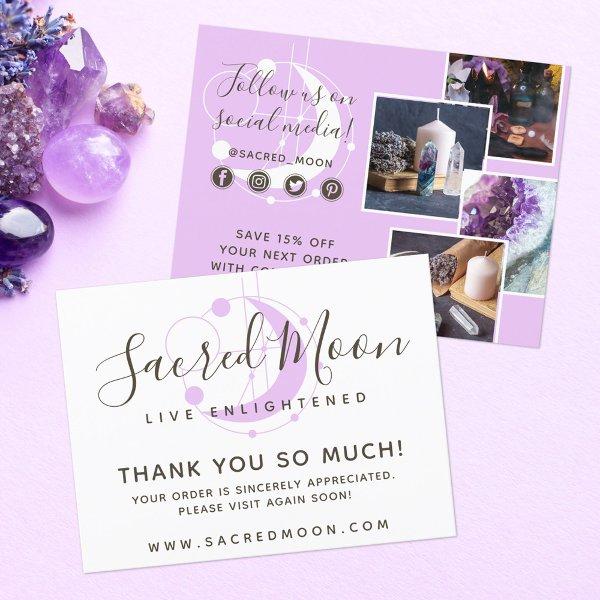 Thank You Metaphysical Moon Minimalist 4-Photo Postcard