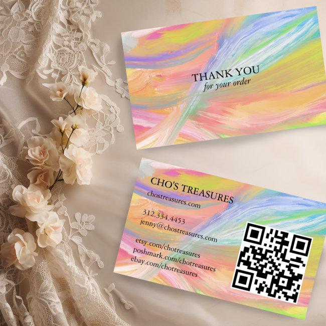 THANK YOU Minimalist Rainbow Textured Colorful