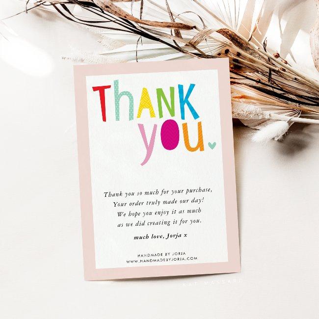 THANK YOU modern bright fun colorful typography