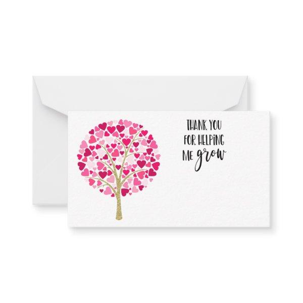 Thank you Nursery Teacher gift leaving florist Note Card