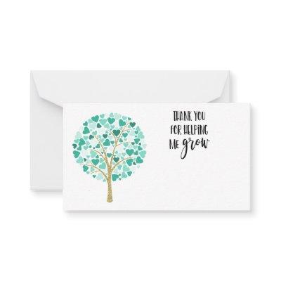 Thank you Nursery Teacher gift leaving florist Note Card