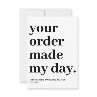 Thank You Packaging Insert
