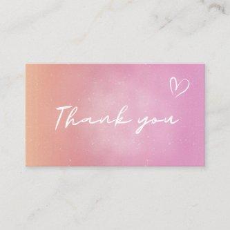 Thank You Peach Pink Dots Ombre Gradient Discount