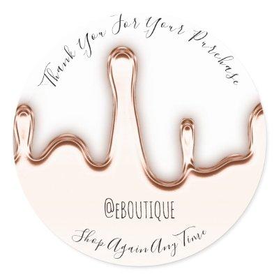 Thank You Purchase Boutique Nails Handmade White Classic Round Sticker