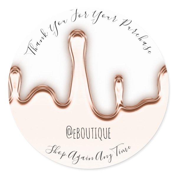 Thank You Purchase Boutique Nails Handmade White Classic Round Sticker