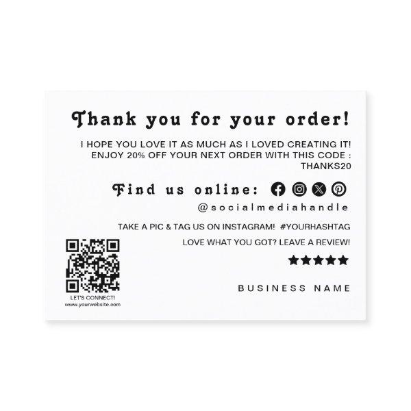 Thank You Qr Code Logo Discount Leave A Review