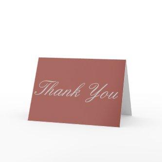 Thank You Redwood Gray Color Greeting Card