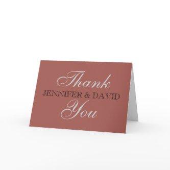 Thank You Redwood Gray Color Greeting Card
