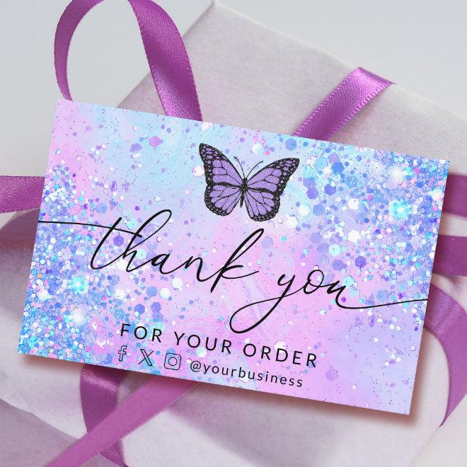 thank you script lavender butterfly