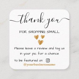 thank you Small Business Handmade instagram Calling Card