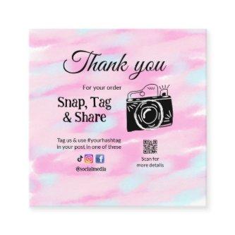 Thank you snap tag share media camera add socials