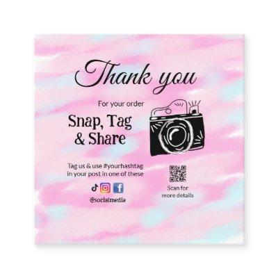 Thank you snap tag share media camera add socials