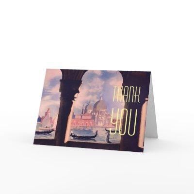 Thank You Venice Gondolas Greeting Card