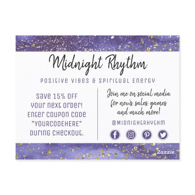 Thank You Watercolor Full Moon Lunar Cycle Night Postcard