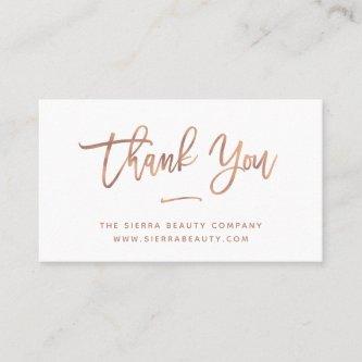 Thank You | White and Rose Gold Small Business