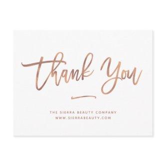 Thank You | White Custom Retail Small Business Postcard