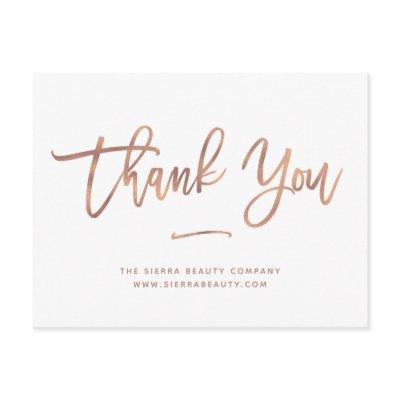 Thank You | White Custom Retail Small Business Postcard