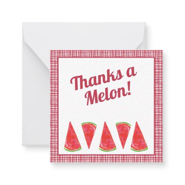 Thanks A Melon Watermelon Customer Thank You Note Card