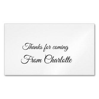thanks for coming add name text message   magnet