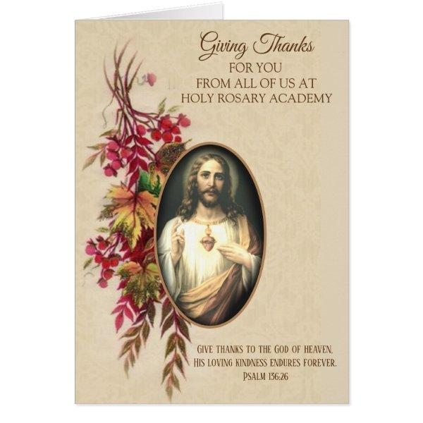 Thanksgiving from all of Us Sacred Heart of Jesus