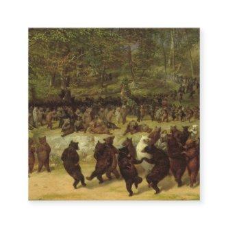 The Bear Dance Painting - William Holbrook Beard Square