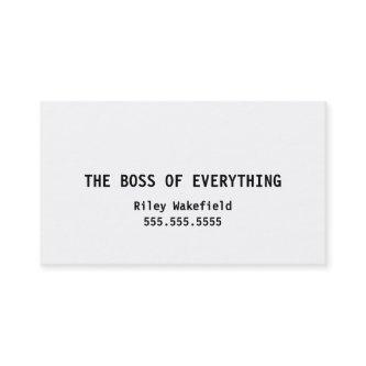 The Boss of Everything Funny White