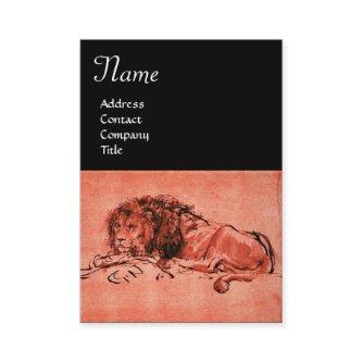 THE CAPE LION LYING DOWN MONOGRAM ,Red,Pink Black
