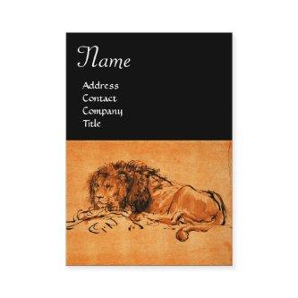 THE CAPE LION LYING DOWN, Orange ,Black