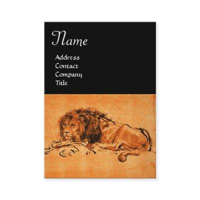THE CAPE LION LYING DOWN, Orange ,Black