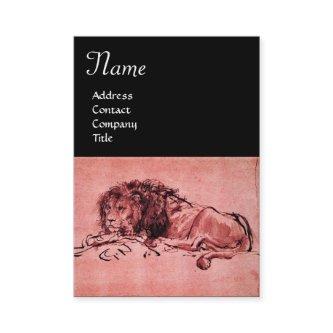 THE CAPE LION LYING DOWN ,Pink Black