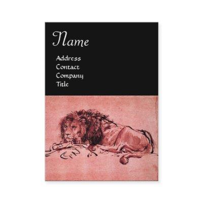 THE CAPE LION LYING DOWN ,Pink Black