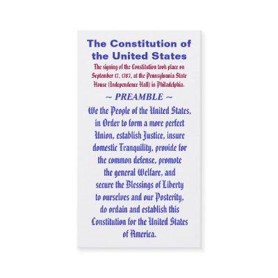 The Constitution of the United States ~ PREAMBLE