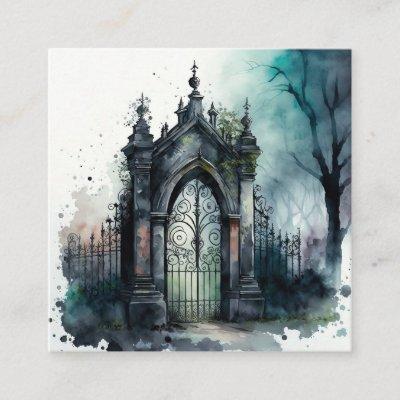 The Gothic Cemetery Gate Series Design 11 Square