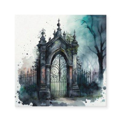 The Gothic Cemetery Gate Series Design 11 Square