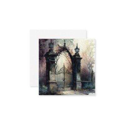 The Gothic Cemetery Gate Series Design 12 Square