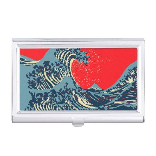 The Great Hokusai Wave in Vibrant Style  Holder