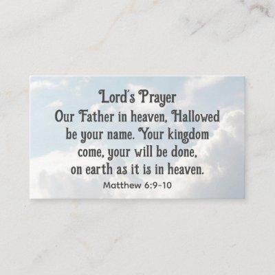 The Lord's Prayer, Matthew 6:9-10 Bible Verse