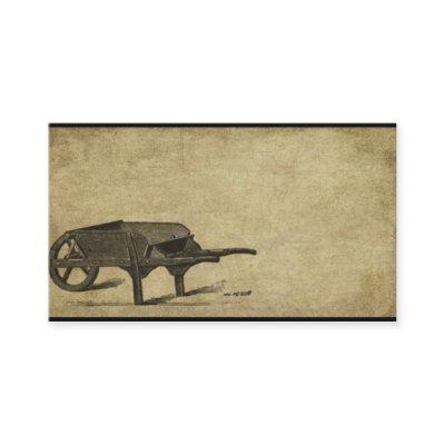 The Old Wheelbarrow- Prim Biz Cards