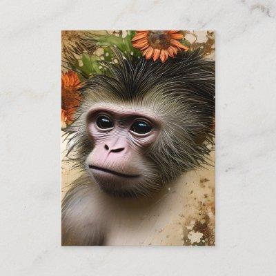 The Paper is Textured  Vintage Look Monkey